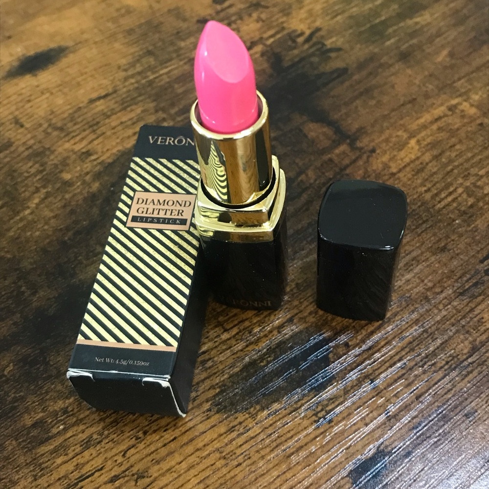 Pink Diamond Glitter Lipstick - Vibrant Pink Shine